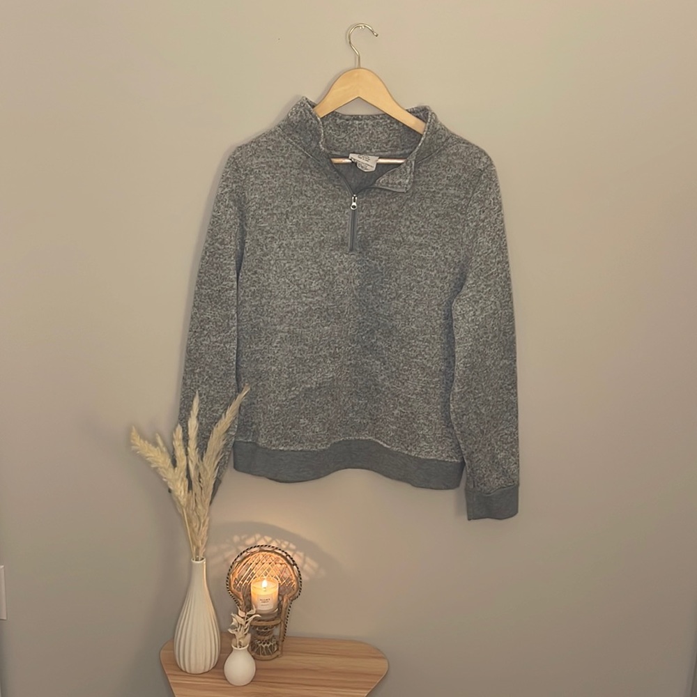5 Style Heather Gray Quarter Zip Fleece